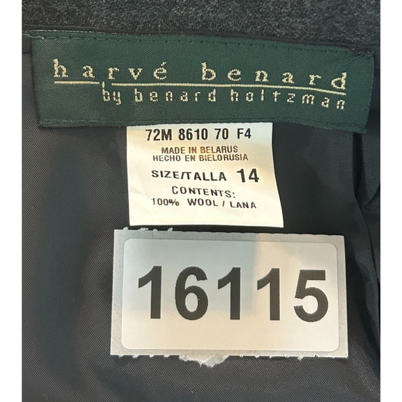 Harve Bernard Wool Pencil Midi Skirt 14 Gray Lined Classic Office Career NWT - Picture 10 of 10